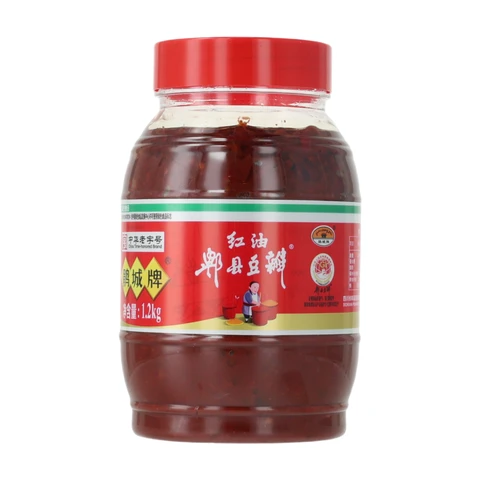 Sauce de haricots pimentés de Pixian à l'huile rouge, marque Juan Cheng, 1.2kg