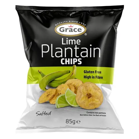 Grace Plantain Chips Lime 85g