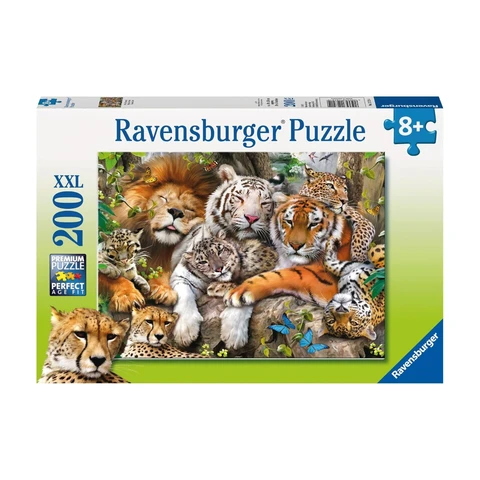 Ravensburger 12721 Puzzle Schmusende Raubkatzen 200 Teile XXL