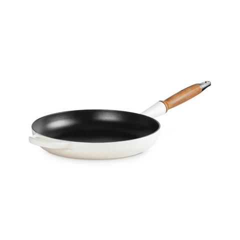 Le Creuset Signature Bratpfanne mit Holzgriff 26 cm Weiß