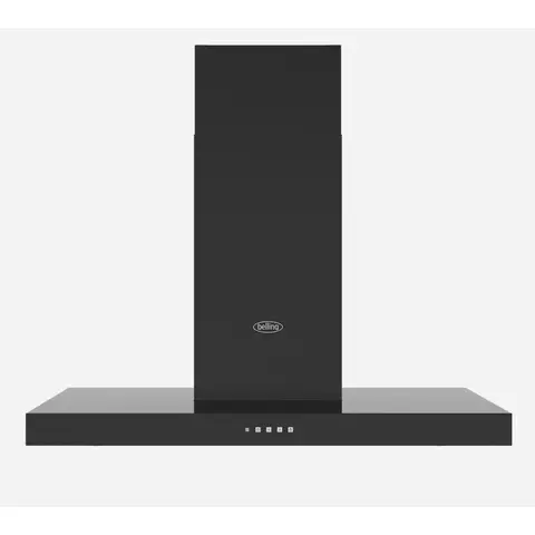 Belling COOKCENTRE CHIM 90T BLK 90cm Chimney Cooker Hood, Ducted and Recirculation