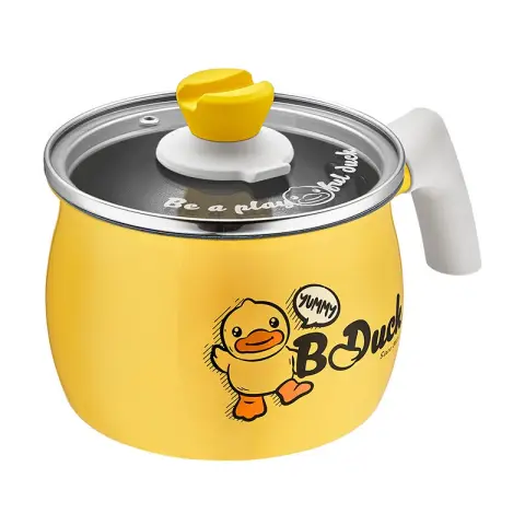 COOKER KING x B.DUCK 14cm Aluminium Milk Pot with Glass Lid