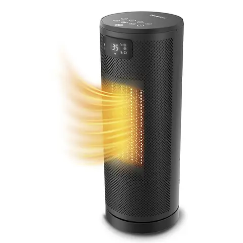 OmniHeat 1800W Ceramic Fan Heater with Remote Control, 24-Hour Timer, 4 Heat Modes, Eco Mode, Adjustable 5–35°C, Oscillation Electric Heater, Overheat & Tip-Over Safety Protection