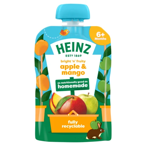 Heinz Apple and Mango Puree 6+ Months 100G