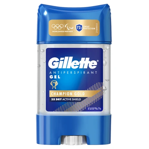 Gillette Clear Gel Champion Gold Antiperspirant & Deodorant For Men 70ml 72H Sweat And Odour Protect