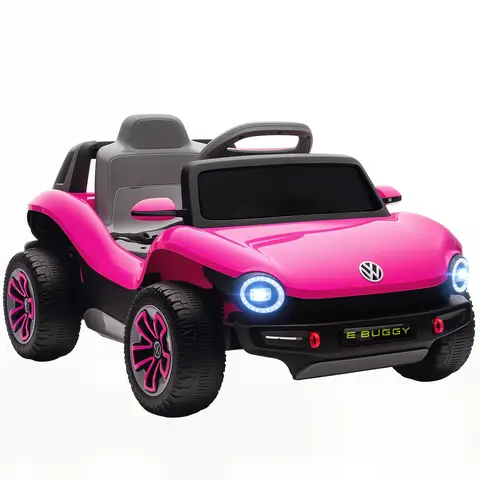 AIYAPLAY Volkswagen E-Buggy Licensed Electric Car for Kids, 12V Kids Electric Ride on with Remote Control, Suspension, Slow S