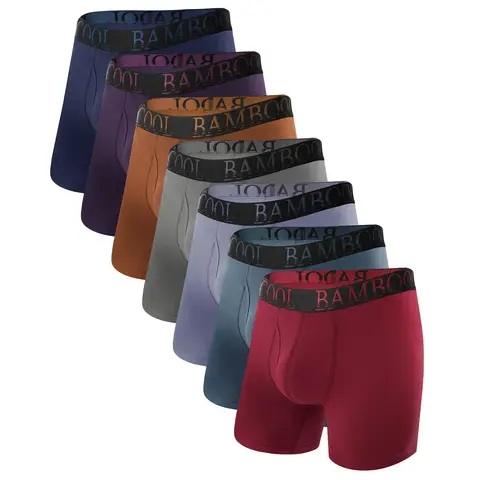 Bamboo Cool Herren-Boxer-Briefs aus Ultra-ComfortSoft, feuchtigkeitsabsorbierend & atmungsaktiv, kein Hinaufrollen, mit Druckknöpfen, Farbgruppe A, XL (7er-Pack)