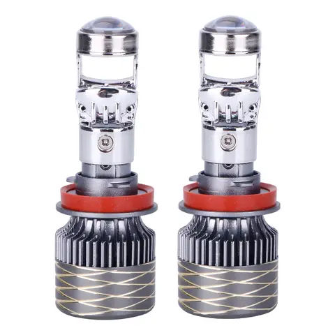 ENdureLite D60 H11 Lampen, 20.000 lm, ultrahelle, 6000 K Weiß, echte 1:1-Größe für Fahrzeuge, 50.000 Std. Lebensdauer, IP68, 2er-Pack