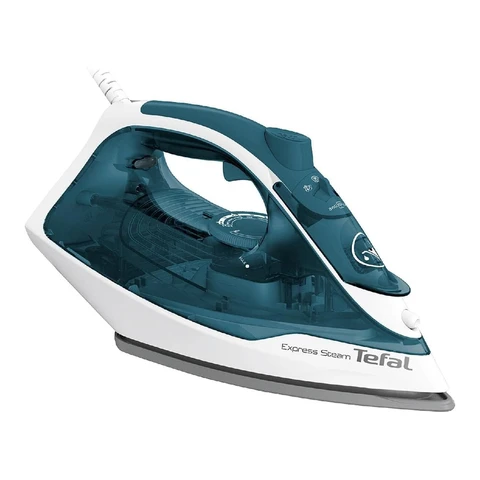 Tefal FV2839E0 Bügeleisen Trocken- und Dampfbügeleisen Cerilium-Bügelsohle 2400 W Blau-Weiß