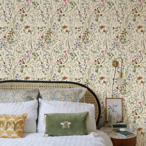 Murgall Blooming Peel and Stick Wallpaper Yellow 44x508cm 1 Roll