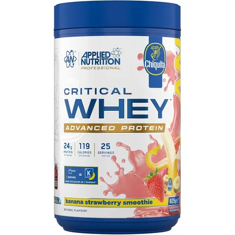 Applied Nutrition Critical Whey Protein Banana & Strawberry Protein Nutrition Powder Flavour - 825g