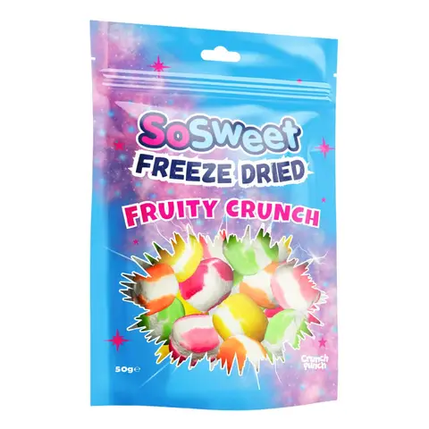 SoSweet Freeze Dried Sweets Fruity Crunch Pouch 50g