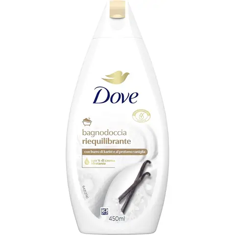 Dove Caring Bath Sheaboter & Vanille Badcrème 450ml