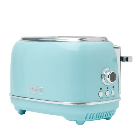Haden Heritage 2 Slice Retro Toaster, Extra-Wide Slots, Turquoise Coated Stainless Steel - 203748