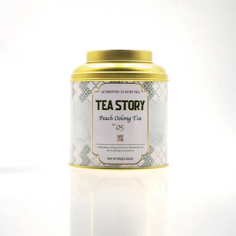 Tea Story Peach Oolong Tea [Weight Management] Cold Brew Fruit Infusion, Deluxe can 80g