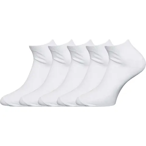 Claudio Socken-Sneaker 5er-Pack Weiß 40-47