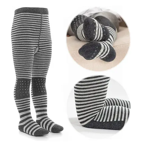 LaLoona Crawling Tights 86/92 Striped/Grey