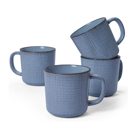 Richmount 4-teiliges Set strukturierter Gläser - Blau