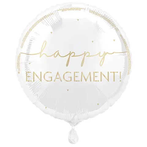 Unique Party Happy Engagement Foil Balloon, 45cm