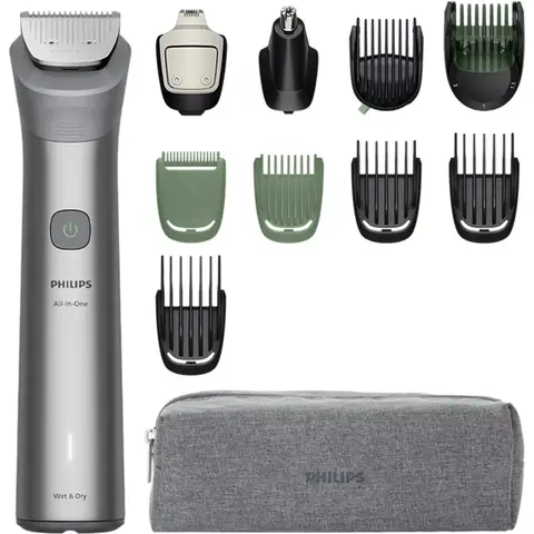 Philips Series 5000 Multigroom -  Baardtrimmer -  11 in 1 - Neushaartrimmer - Precisietrimmer - Intimate trimmer - Face&Hair&Body - Scheersensor - Opbergetui - Staal - MG5941/15