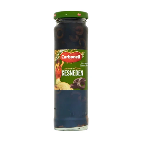 Carbonell Cut Black Olives 75g