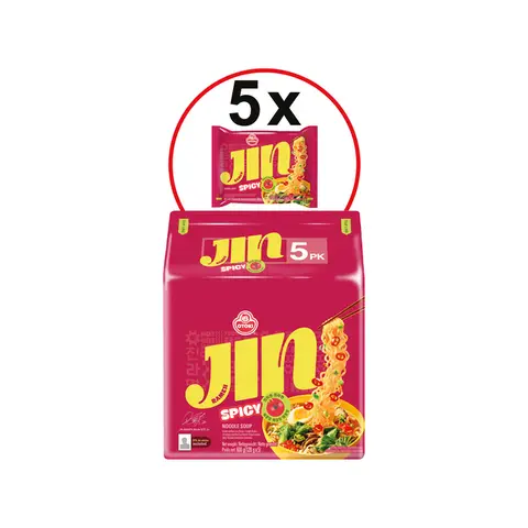 Ottogi Jin Ramen Scharf Mehrpack 120g x 5