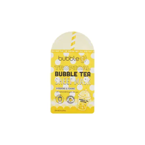 Bubble T Face Sheet Mask In Tropical With Aloe Vera & Niacinamide 20ml