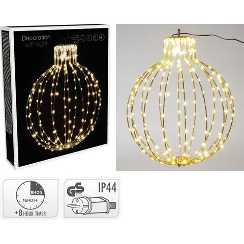 WEIHNACHTSKUGEL MIT 240 WW LED SCHWARZ