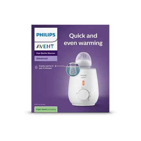 Philips Avent Flessenwarmer - Verwarmt in 3 minuten - Geleidelijke ontdooiing - Houdt de melk warm - Eenvoudig te bedienen - Verwarmt ook babyvoeding - Compitabel met alle Avent Flessen - SCF355/09