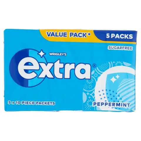 Extra Peppermint Chewing Gum 5 Pack 70g