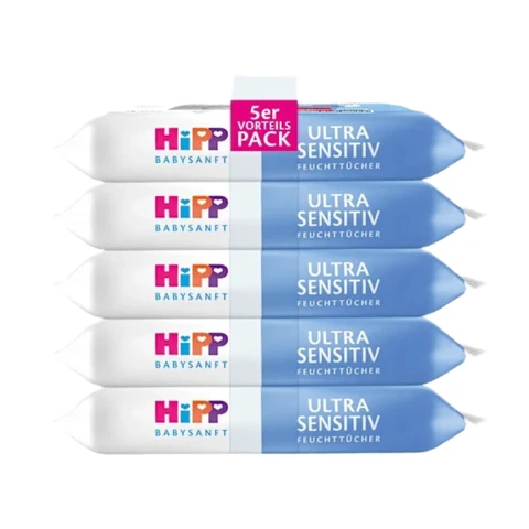 Hipp Babysanft Ultra Sensitive Baby Feuchttücher 5 x 48 Stk
