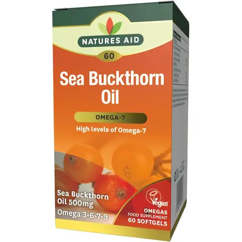 Natures Aid Sea Buckthorn Oil 500mg - 60 Softgels
