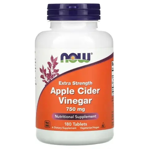 NOW Foods Apple Cider Vinegar Digestive Support 750mg Tablets - 180 Tablets