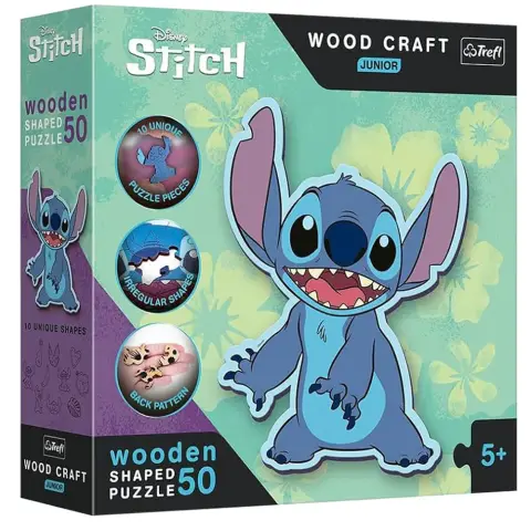 Trefl - Wooden Shaped Junior - Lilo  and  Stitch (50 pieces) (TFL20205)