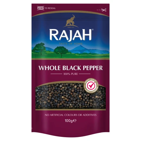 Rajah Whole Black Pepper 100G