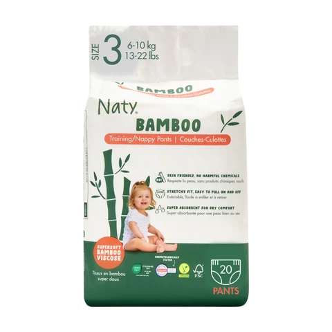 Naty Bamboo Pull On Pants Size 3 20 Pack