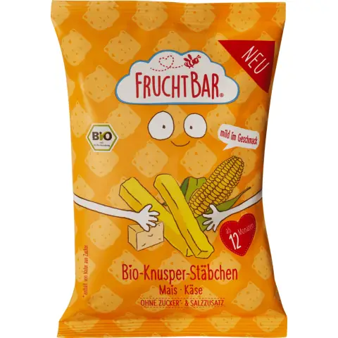 FruchtBar Organic Crunch Sticks Mais & Käse (ab 12 Monaten)