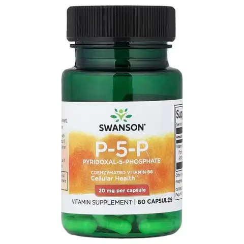 Swanson Vitamin B6 P-5-P Energy Metabolism 20mg Capsules - 60 Capsules