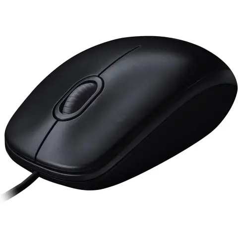 Logitech M90 Maus mit Kabel, 1000 DPI Sensor, USB-Anschluss, 3 Tasten, Für Links- und Rechtshänder, PC/Mac