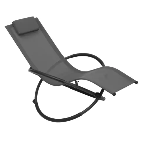 WOLTU Schaukelliege Gartenliege klappbar mit Kopfstütze, Schwingliege Outdoor Relaxliege mit Armlehnen