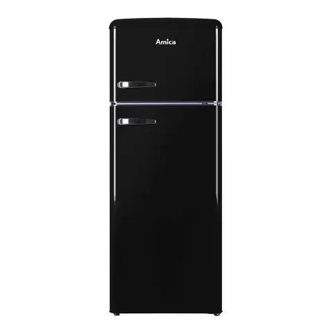 Amica 55cm freestanding static 30/70 double door- Black
