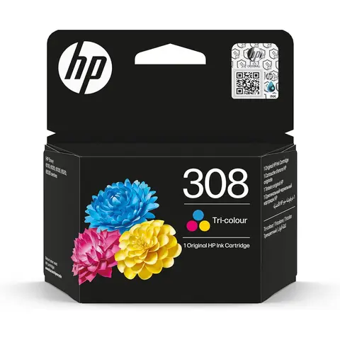 HP 308 Tri-color Original Ink Cartridge