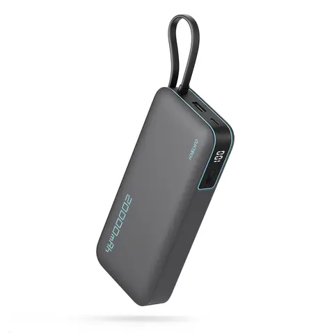 CUKTECH 45W Power Bank 20000mAh Tragbares Ladegerät Eingebautes USB-C-Kabel für iPhone 16/15 Pro Max