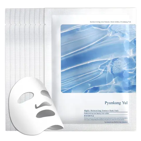 Pyunkang Yul Hochwirksame Hydratisierende Masken für tiefe Hydratation, erfrischende Essenz-Textur, Ceramide für die Hautbarriere, geringe Reizung, 10 Stück