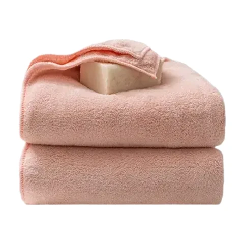 ochama×J.ZAO 1pc - Bath Towel Thickening Strong Water Absorption 5A Antibacterial 290 g Pink Quick Drying Soft Adult Large Bath Towel