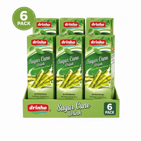 Drinho suikerrietdrank, originele smaak, 6 x 250 ml