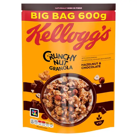 Kellogg's Crunchy Nut Glorious Oat Granola Cracking Hazelnuts & Chocolate 600g
