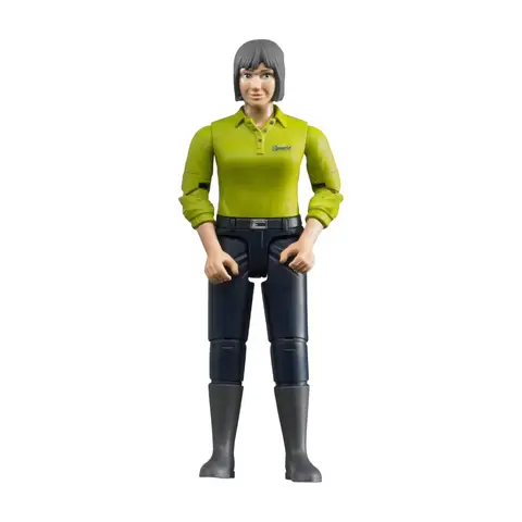 BRUDER 60405 - Frau mit hellem Hauttyp & dunkelblauer Hose - 1:16 Spielzeugfigur