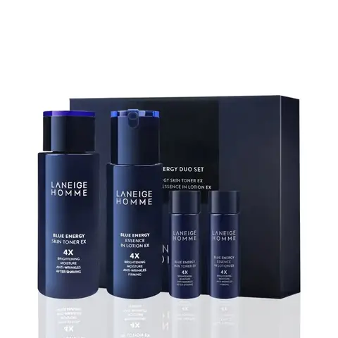 Laneige Damen Deep Sea Revitaliserende Toner & Emulsie Set (Toner 180 ml + Emulsie 125 ml + Toner 25 ml + Emulsie 25 ml/Set)