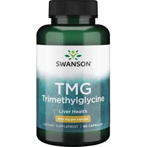 Swanson Trimethylglycine TMG Methylation 500mg Daily Wellness Support Capsules - 90 Capsules